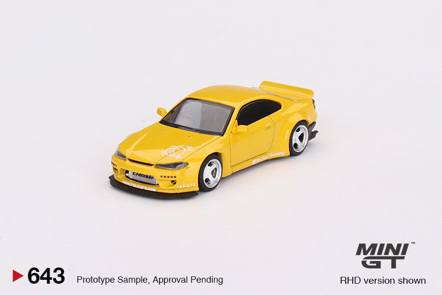 (ÖN SATIŞ) Mini GT 1/64 Nissan Silvia (S15) Rocket Bunny Bronze Yellow ...