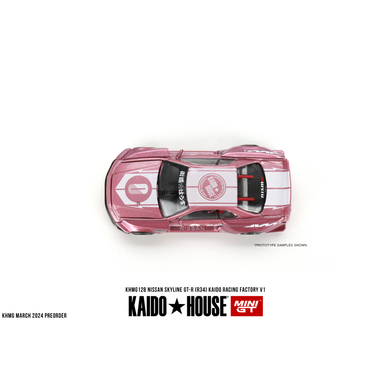 (ÖN SATIŞ) Mini GT 1/64 Nissan Skyline GT-R (R34) KAIDO RACING FACTORY V1 24 KHMG128 - Thumbnail