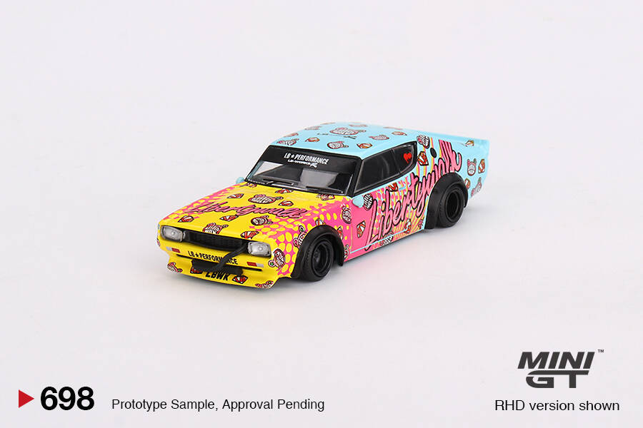 (ÖN SATIŞ) Mini GT 1/64 Nissan Skyline Kenmeri Liberty Walk LBWK KUMA MGT00698