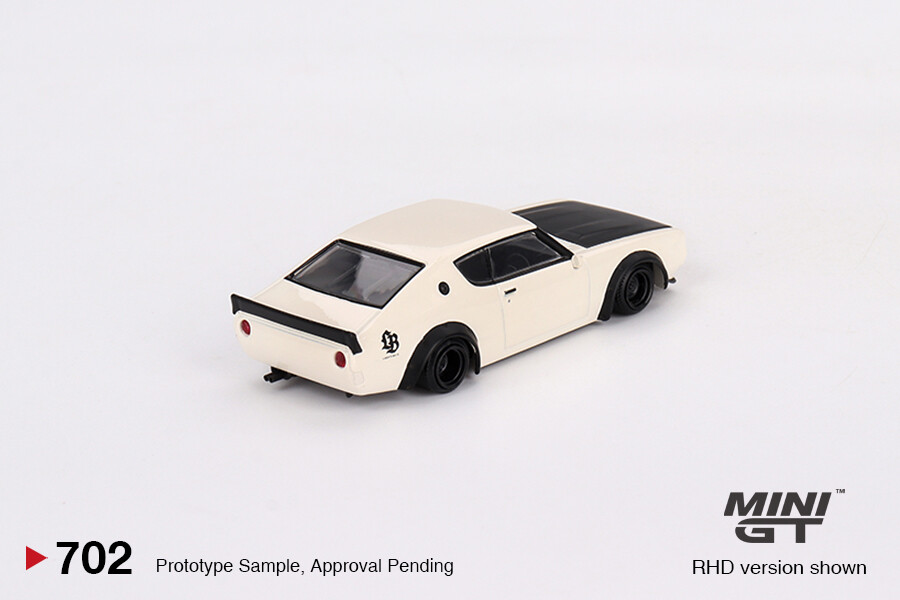 Mini GT 1/64 Nissan Skyline Kenmeri Liberty Walk White MGT00702 - Thumbnail