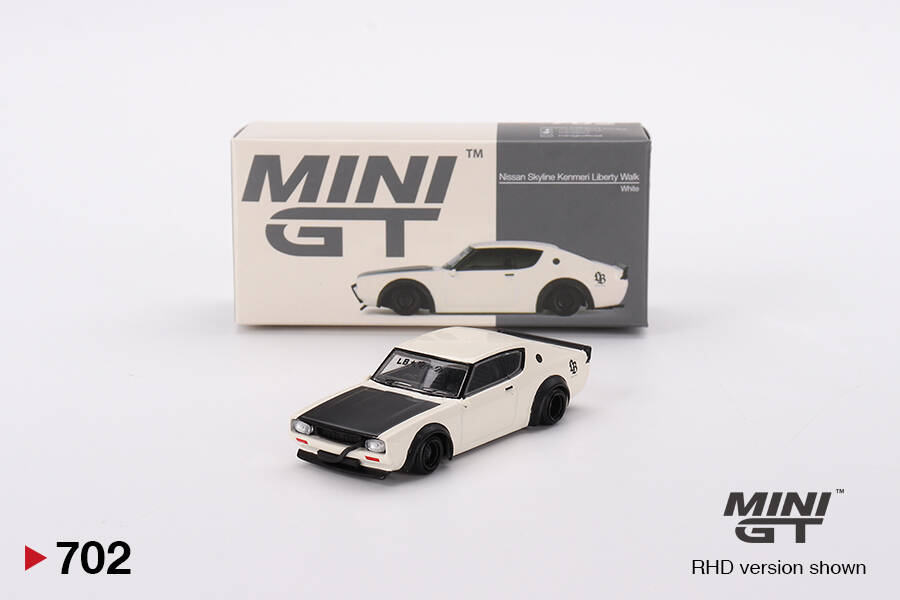 Mini GT 1/64 Nissan Skyline Kenmeri Liberty Walk White MGT00702