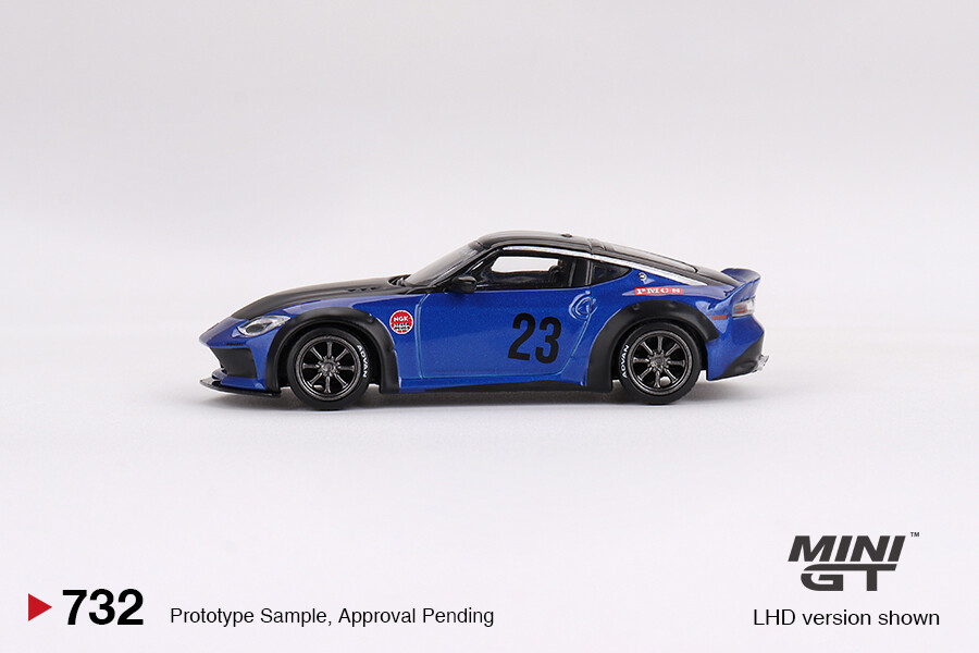 Mini GT 1/64 Nissan Z LB?NATION WORKS Seiran Blue MGT00732 - Thumbnail