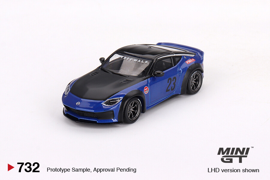 Mini GT 1/64 Nissan Z LB?NATION WORKS Seiran Blue MGT00732 - Thumbnail