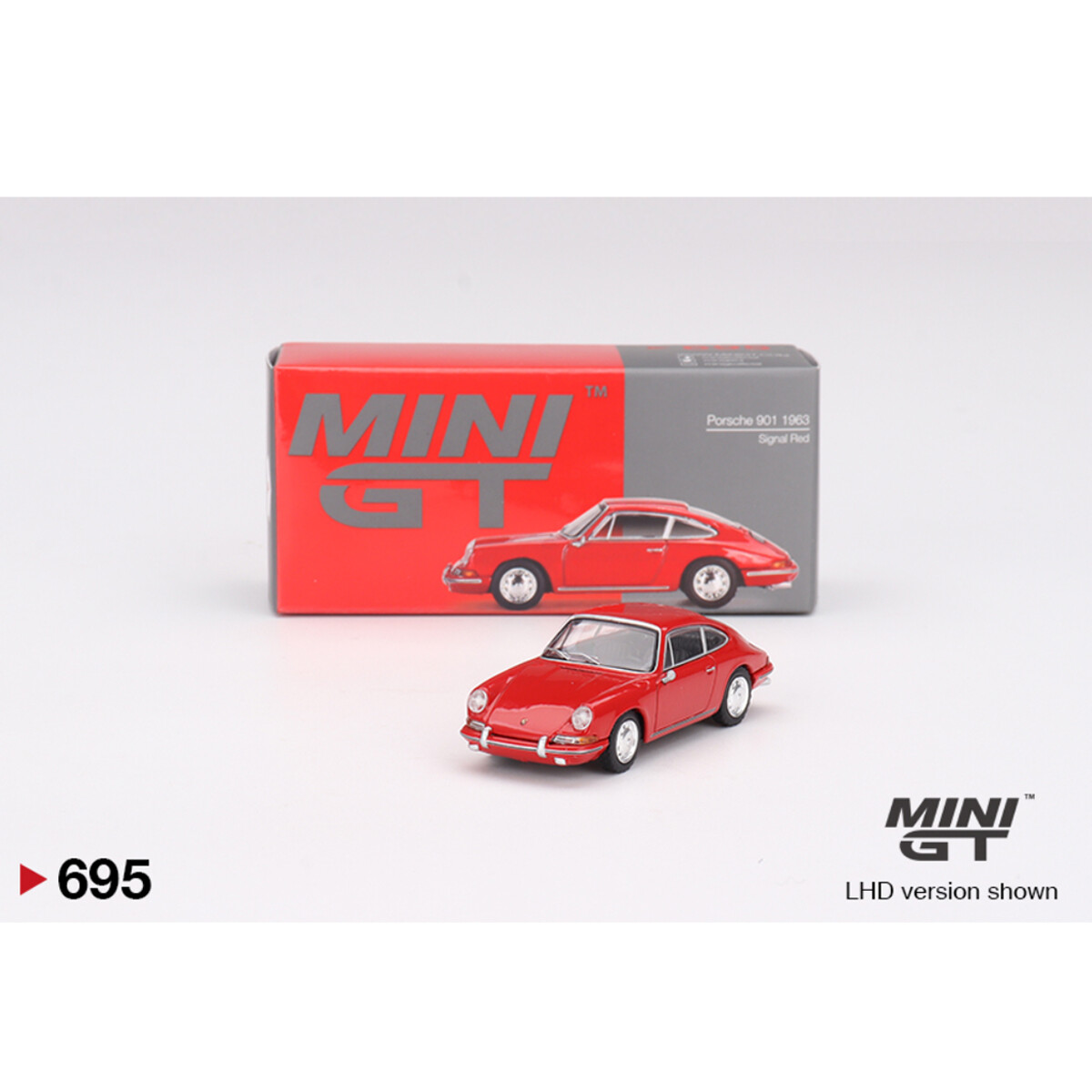 (ÖN SATIŞ) Mini GT 1/64 Porsche 901 1963 Signal Red MGT00695 - Thumbnail