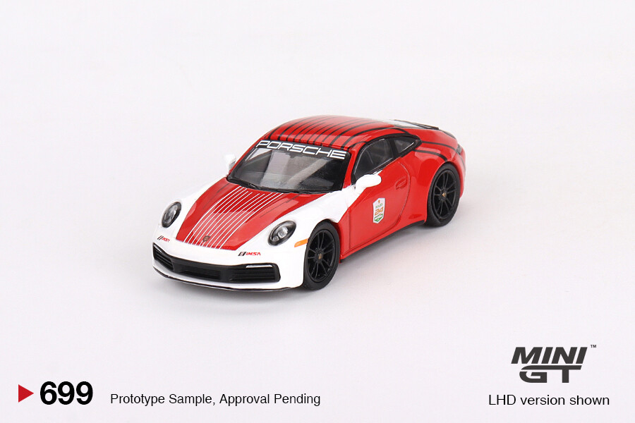 Mini GT 1/64 Porsche 911 (992) Carrera S Safety Car 2023 IMSA Daytona 24 Hrs MGT00699 - Thumbnail