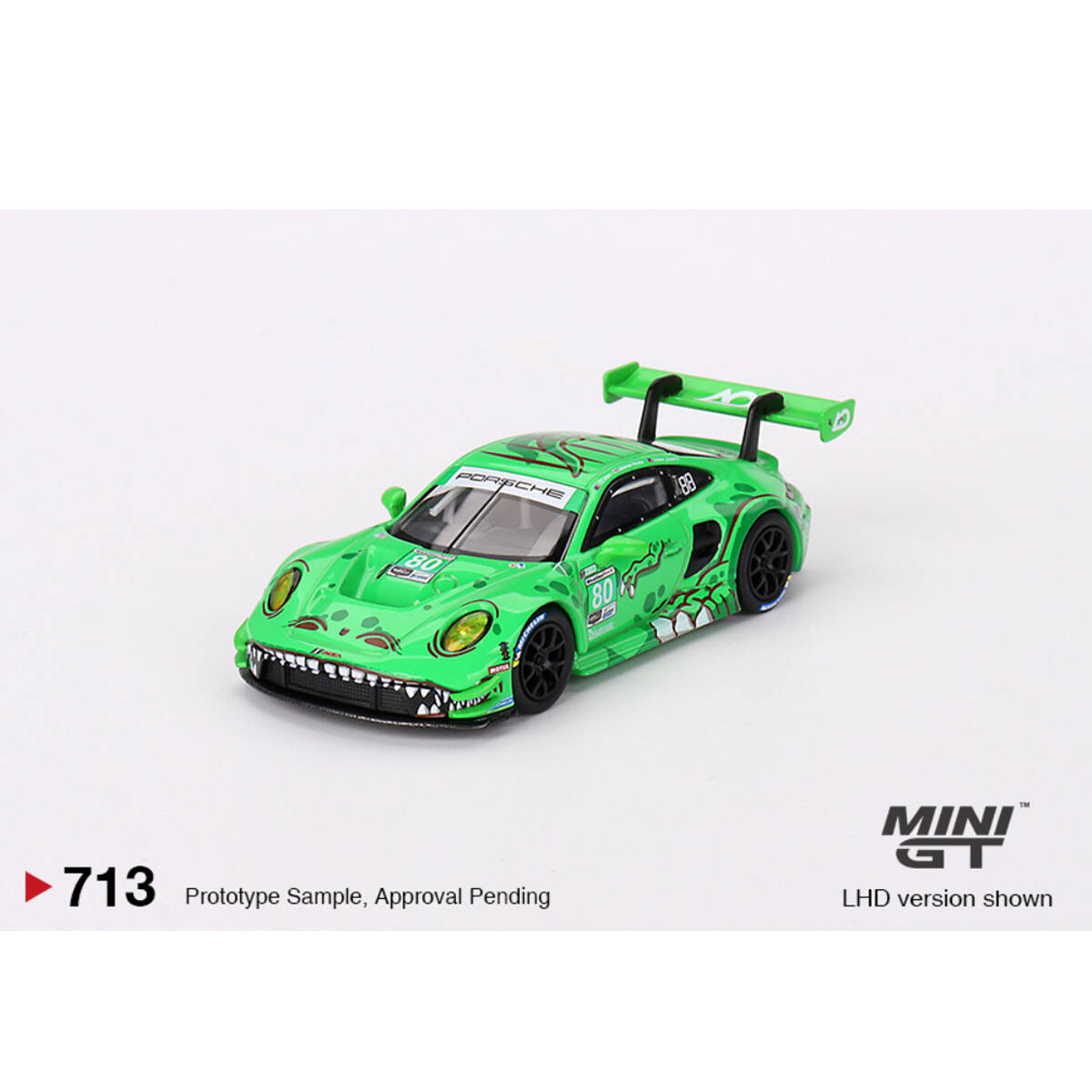 (ÖN SATIŞ) Mini GT 1/64 Porsche 911 GT3 R #80 GTD AO Racing 2023 IMSA Sebring 12 Hrs MGT00713