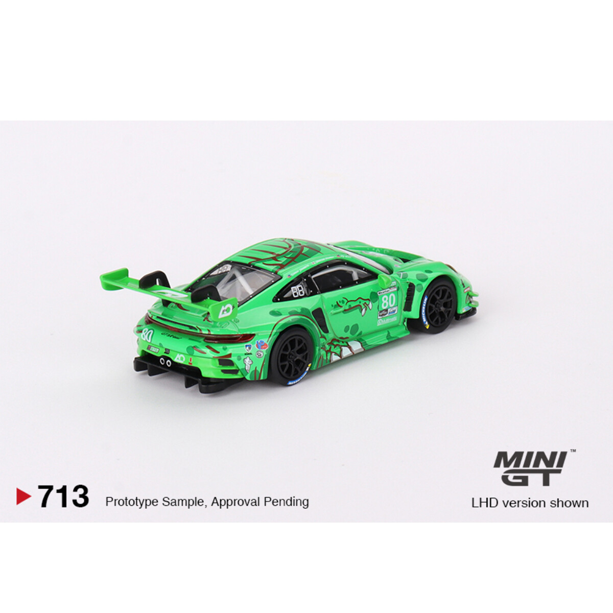 (ÖN SATIŞ) Mini GT 1/64 Porsche 911 GT3 R #80 GTD AO Racing 2023 IMSA Sebring 12 Hrs MGT00713 - Thumbnail