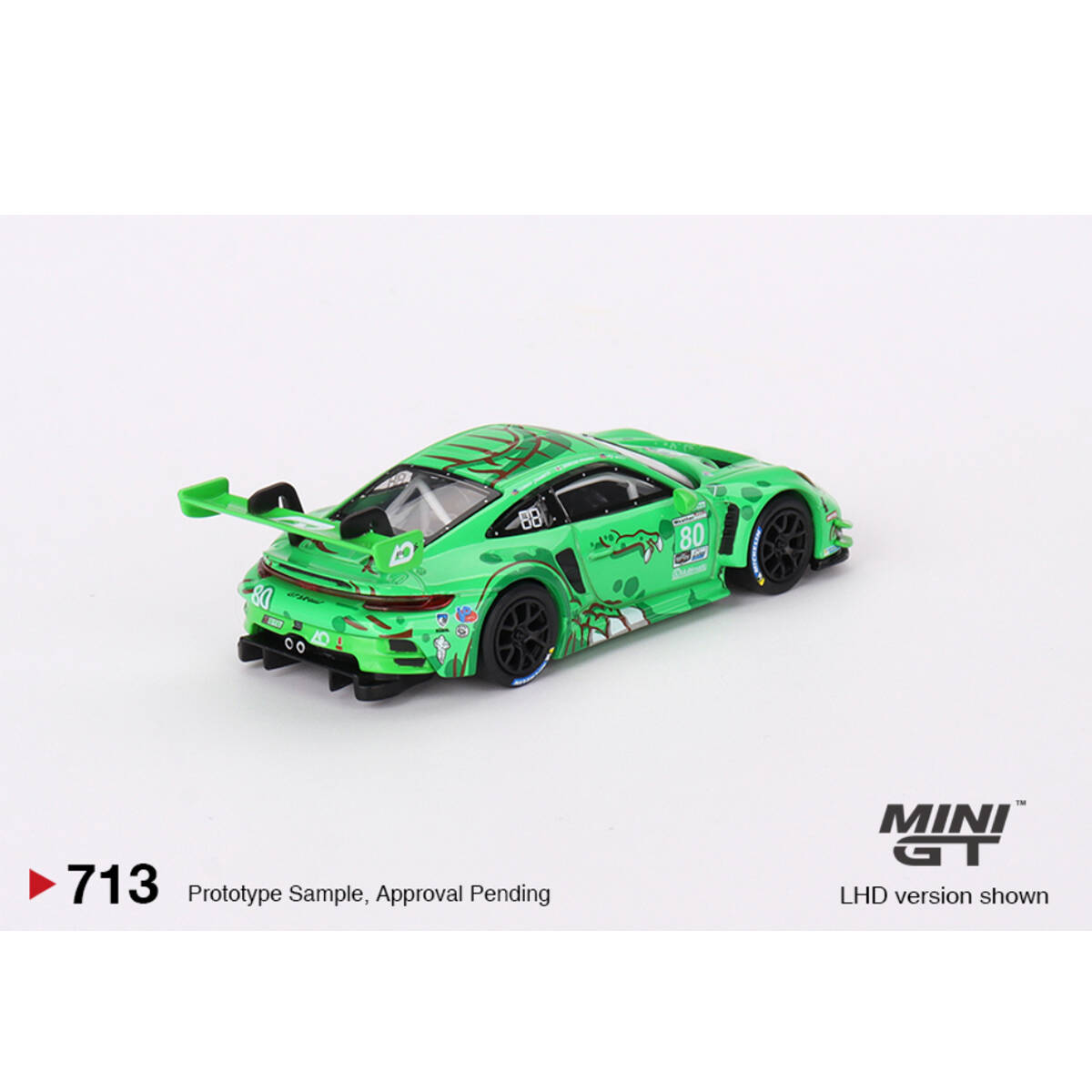 (ÖN SATIŞ) Mini GT 1/64 Porsche 911 GT3 R #80 GTD AO Racing 2023 IMSA Sebring 12 Hrs MGT00713