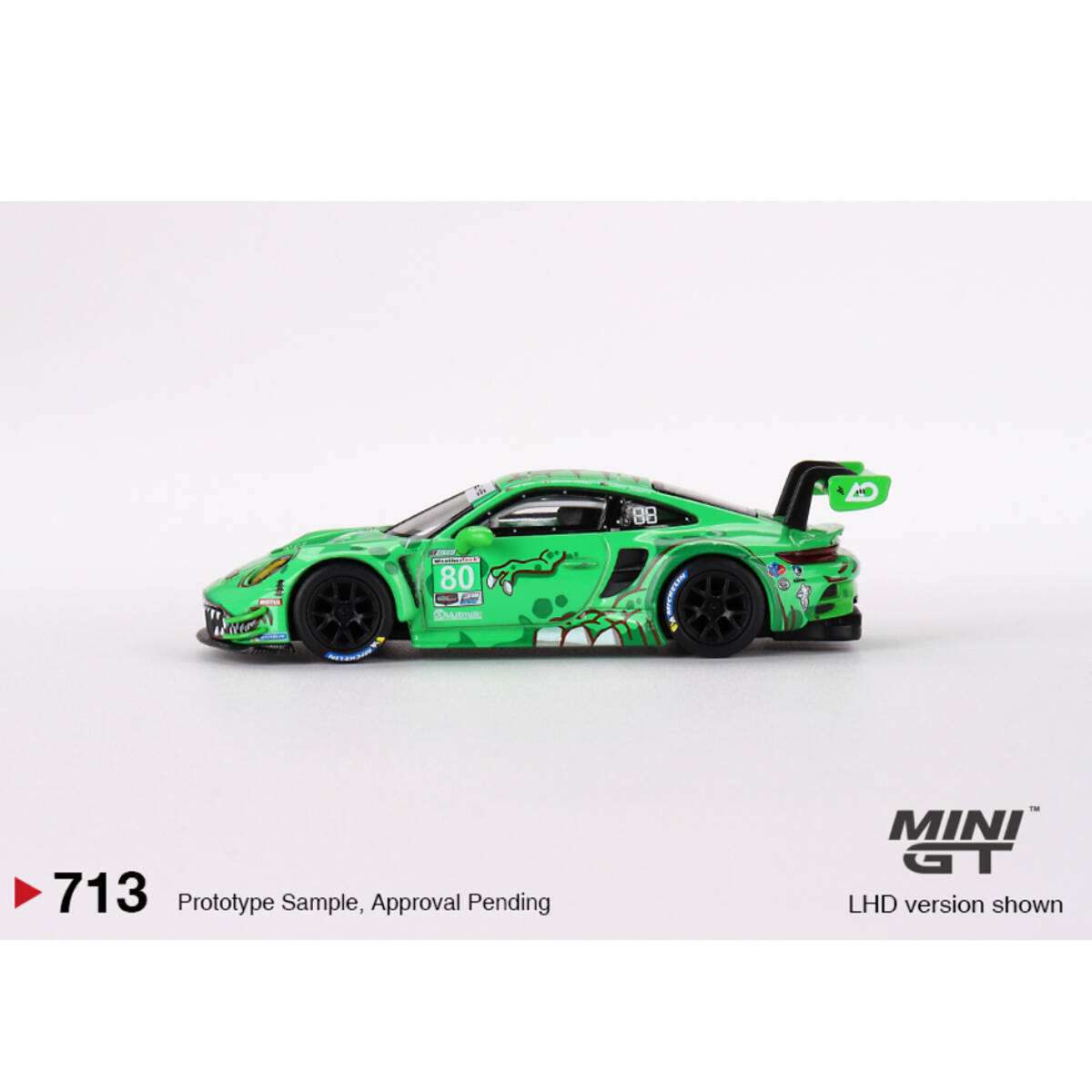 (ÖN SATIŞ) Mini GT 1/64 Porsche 911 GT3 R #80 GTD AO Racing 2023 IMSA Sebring 12 Hrs MGT00713