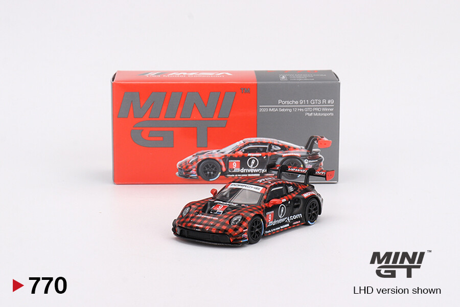 Mini GT 1/64 Porsche 911 GT3 R GTD PRO Pfaff Motorsports IMSA 2023 Sebring 12 Hrs. Winner MGT00770 - Thumbnail