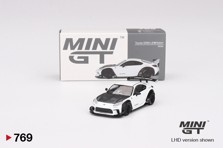 Mini GT 1/64 Toyota GR86 LB Nation White MGT00769 - Thumbnail