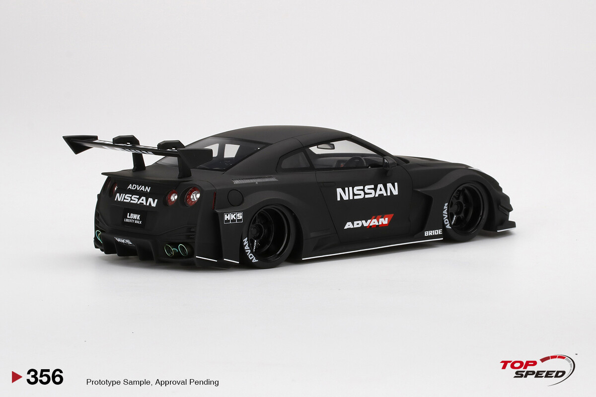 TopSpeed: 1/18 LB-Silhouette WORKS GT NISSAN 35GT-RR Ver.2 Matt BlackLBWK TS0356 - Thumbnail