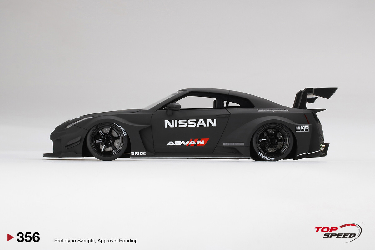 TopSpeed: 1/18 LB-Silhouette WORKS GT NISSAN 35GT-RR Ver.2 Matt BlackLBWK TS0356 - Thumbnail