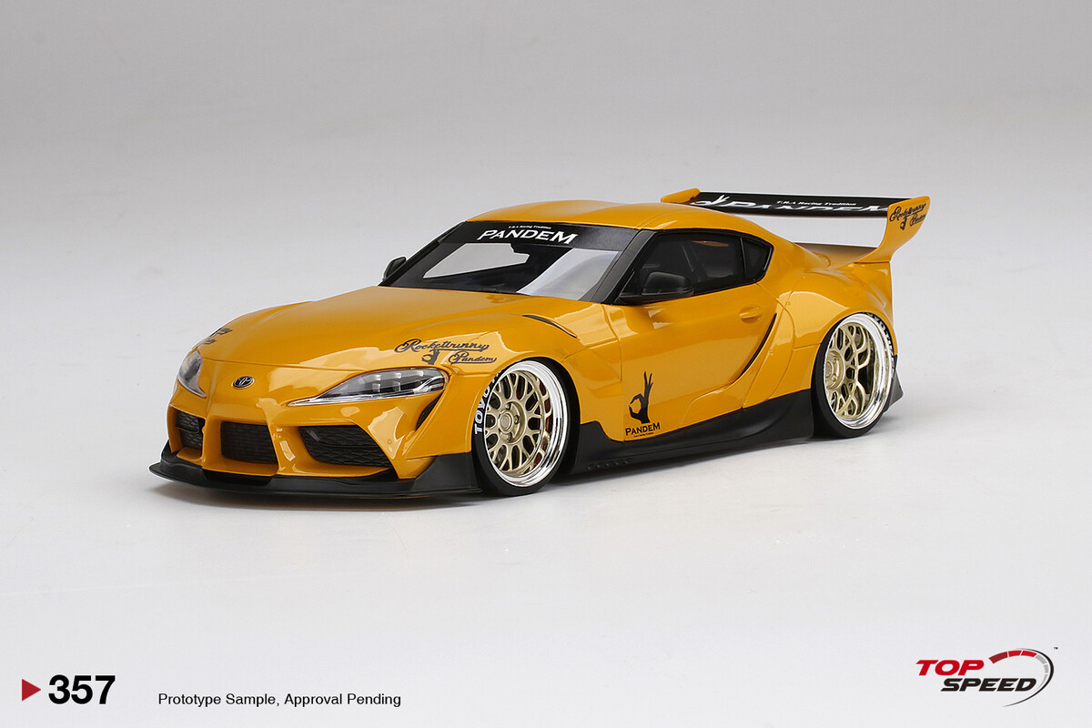 TopSpeed 1/18 Pandem Toyota GR Supra V1.0 Yellow TS0357 - Thumbnail