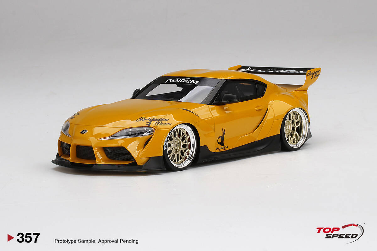 TopSpeed 1/18 Pandem Toyota GR Supra V1.0 Yellow TS0357