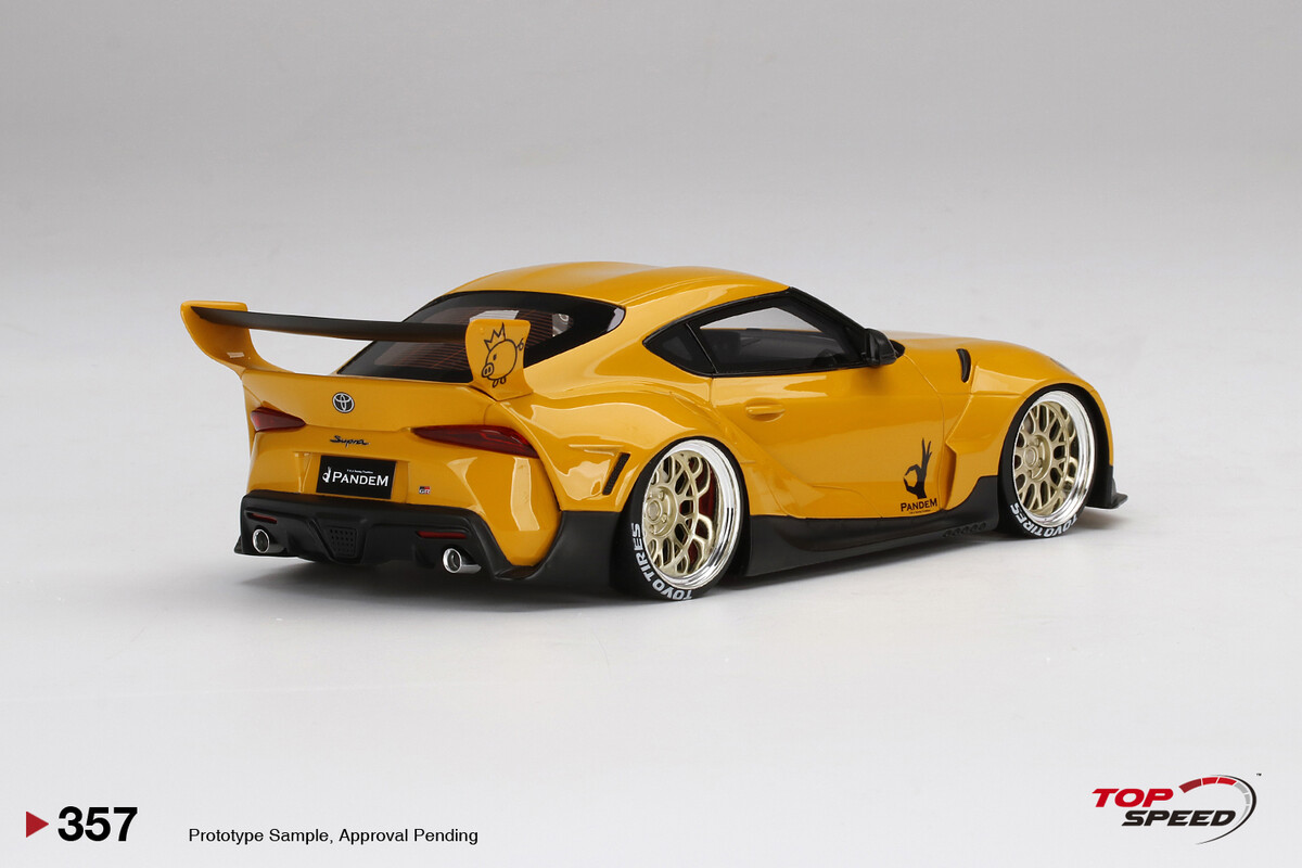 TopSpeed 1/18 Pandem Toyota GR Supra V1.0 Yellow TS0357 - Thumbnail