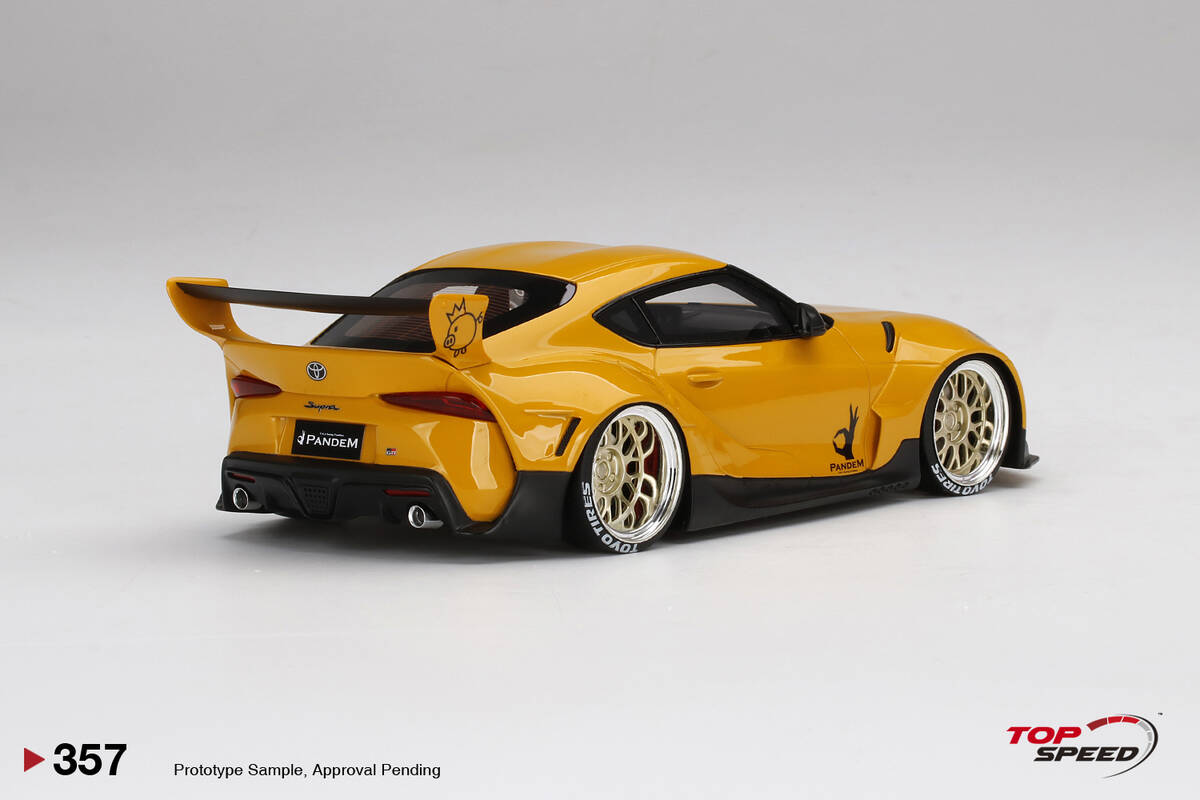 TopSpeed 1/18 Pandem Toyota GR Supra V1.0 Yellow TS0357