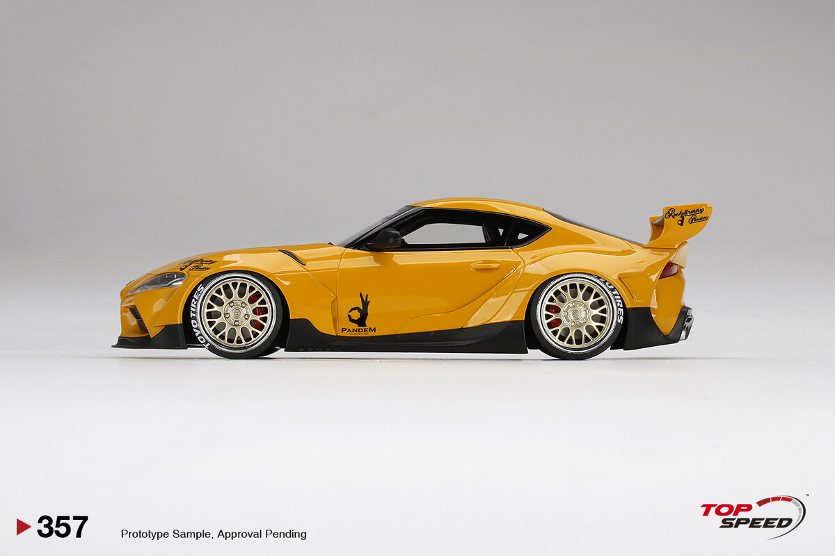 TopSpeed 1/18 Pandem Toyota GR Supra V1.0 Yellow TS0357 - Thumbnail