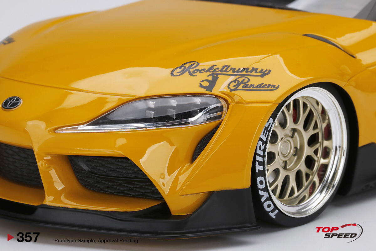 TopSpeed 1/18 Pandem Toyota GR Supra V1.0 Yellow TS0357 - Thumbnail