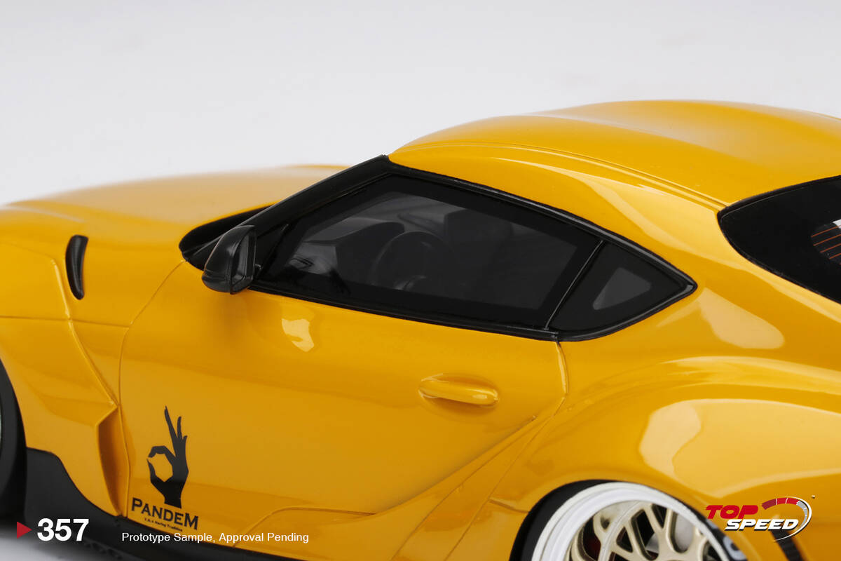 TopSpeed 1/18 Pandem Toyota GR Supra V1.0 Yellow TS0357