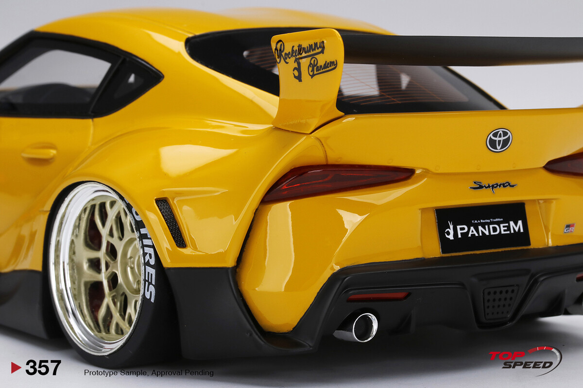 TopSpeed 1/18 Pandem Toyota GR Supra V1.0 Yellow TS0357 - Thumbnail