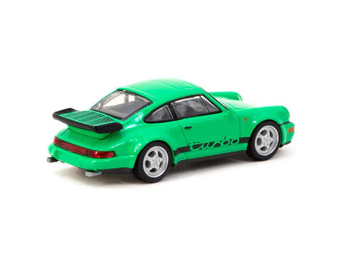 Schuco X Tarmac Works 1/64 Porsche 911 Turbo Green - COLLAB64 - Thumbnail