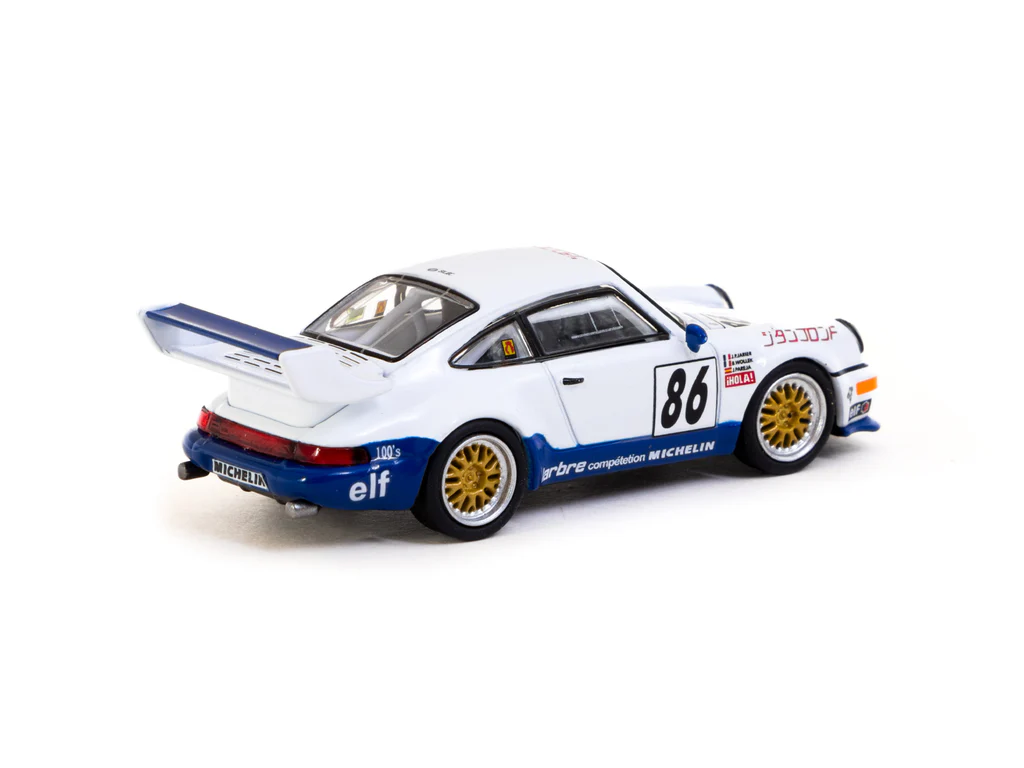 Schuco X Tarmac Works 1/64 Porsche 911 Turbo S LM GT Suzuka 1000km 1994 #86 - COLLAB64 - Thumbnail