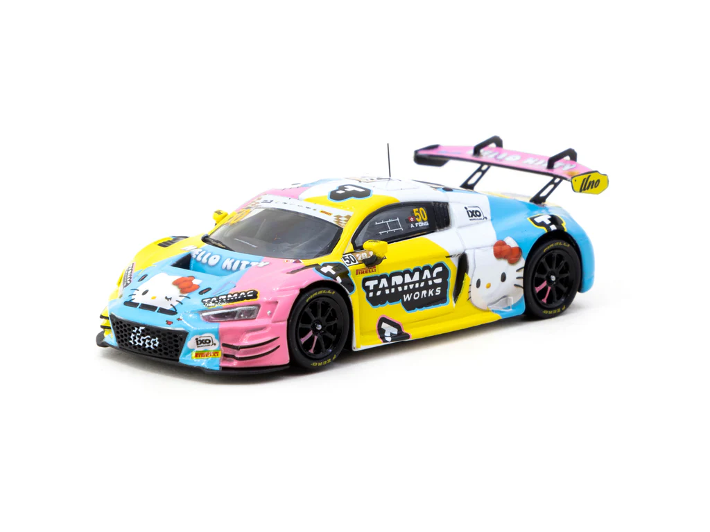 Tarmac Works 1/64 Audi R8 LMS GT3 Evo II Macau GT Cup - FIA GT World Cup 2023 - Race Version Uno Racing #50 with Tarmac Cards - HOBBY64 - Thumbnail