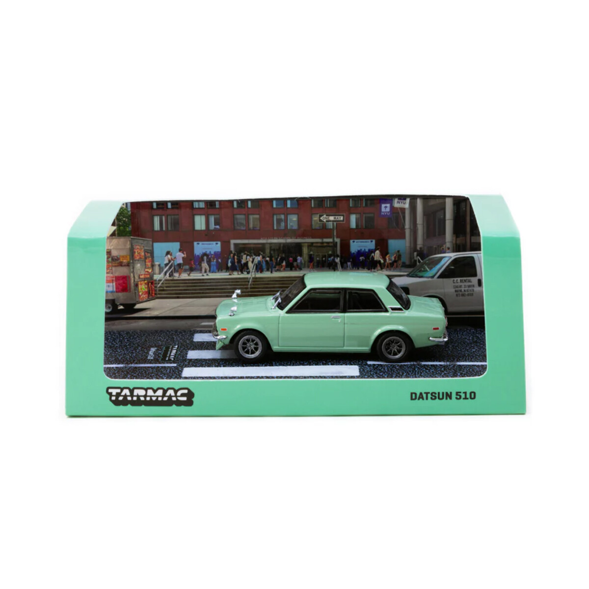 Tarmac Works 1/64 Datsun 510 Light Green - ROAD64 T64R-052-GR - Thumbnail