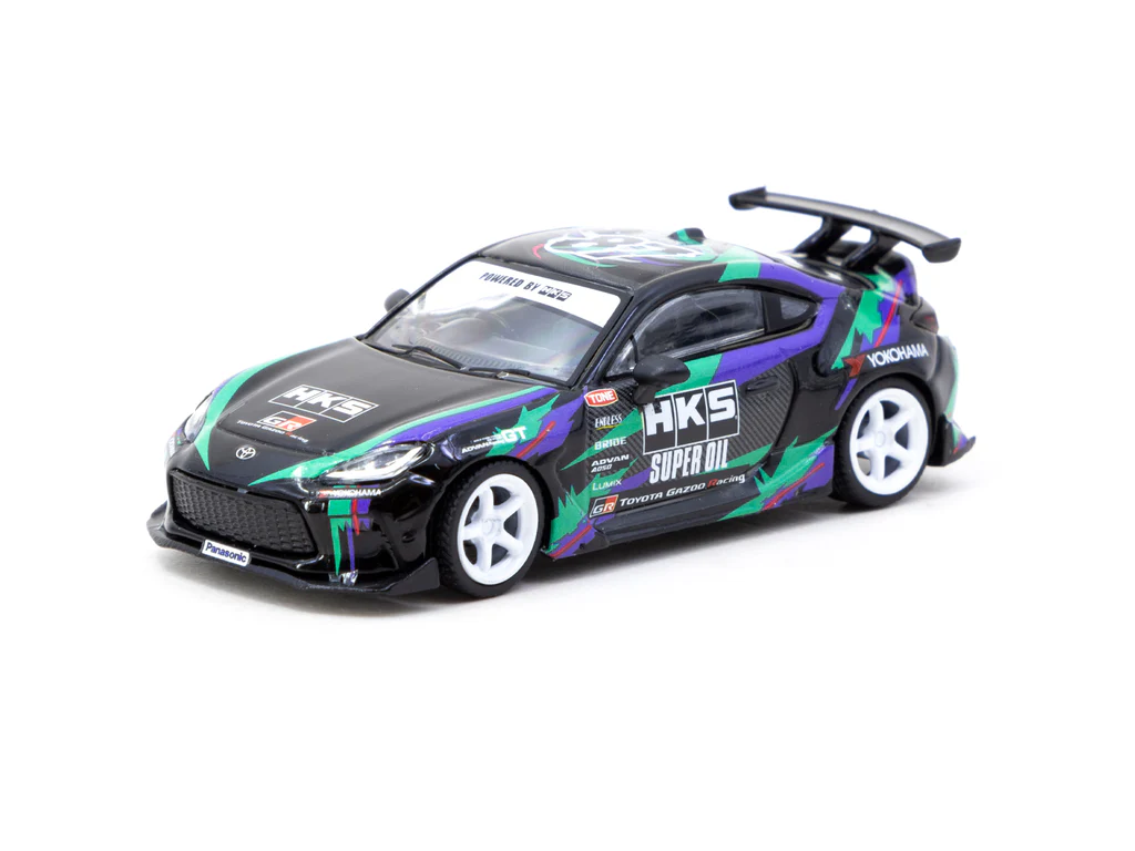 Tarmac Works 1/64 HKS Toyota GR86 Black - GLOBAL64 T64G-038-BK - Thumbnail