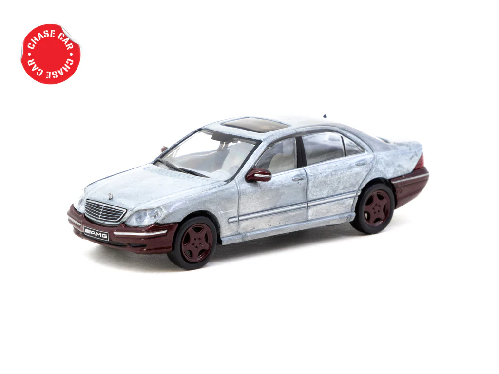 Tarmac Works 1/64 Mercedes-Benz S 55 AMG Bordeaux Red Metallic - GLOBAL64 T64G-072-BO - Thumbnail