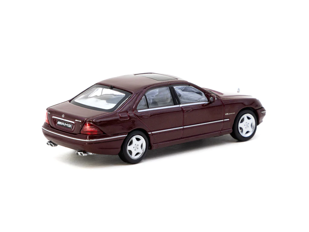 Tarmac Works 1/64 Mercedes-Benz S 55 AMG Bordeaux Red Metallic - GLOBAL64 T64G-072-BO - Thumbnail