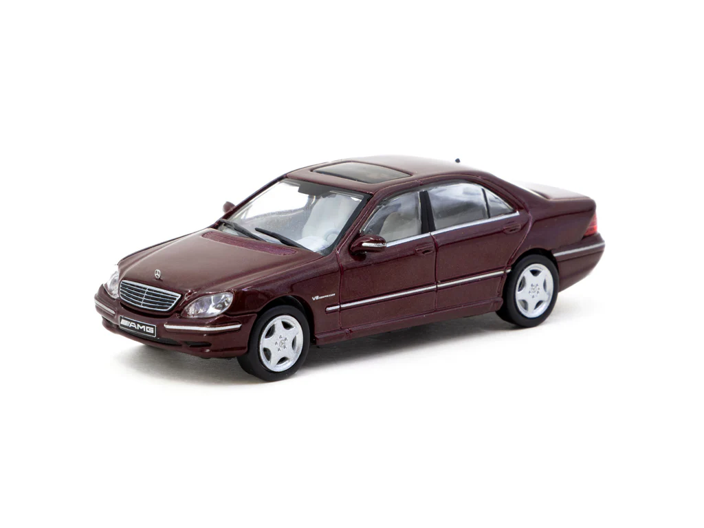 Tarmac Works 1/64 Mercedes-Benz S 55 AMG Bordeaux Red Metallic - GLOBAL64 T64G-072-BO - Thumbnail