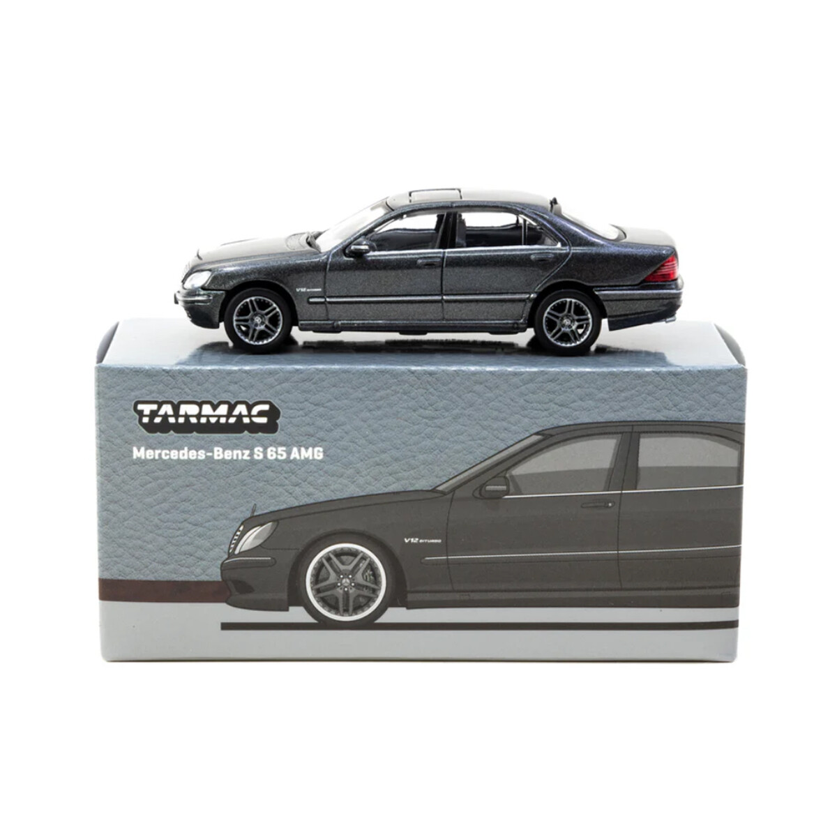 Tarmac Works 1/64 Mercedes-Benz S 65 AMG Tectite Grey Metallic - GLOBAL64 T64G-072-GY - Thumbnail