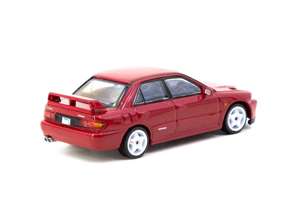 Tarmac Works 1/64 Mitsubishi Lancer GSR Evolution II Red with Tarmac Cards - GLOBAL64 T64G-049-RE - Thumbnail