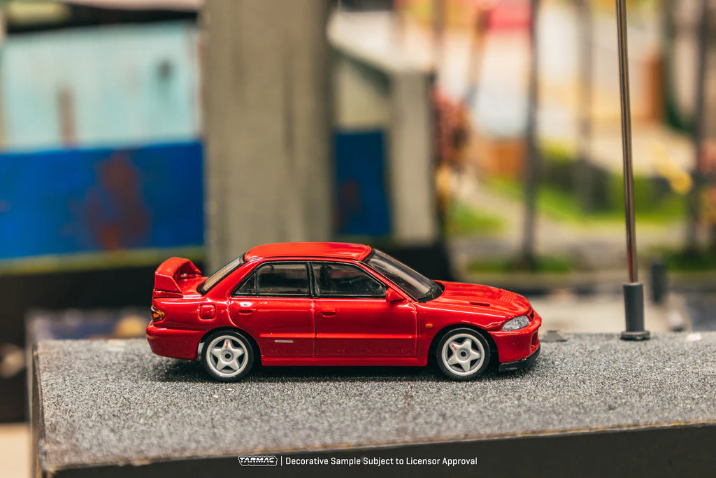 Tarmac Works 1/64 Mitsubishi Lancer GSR Evolution II Red with Tarmac Cards - GLOBAL64 T64G-049-RE - Thumbnail