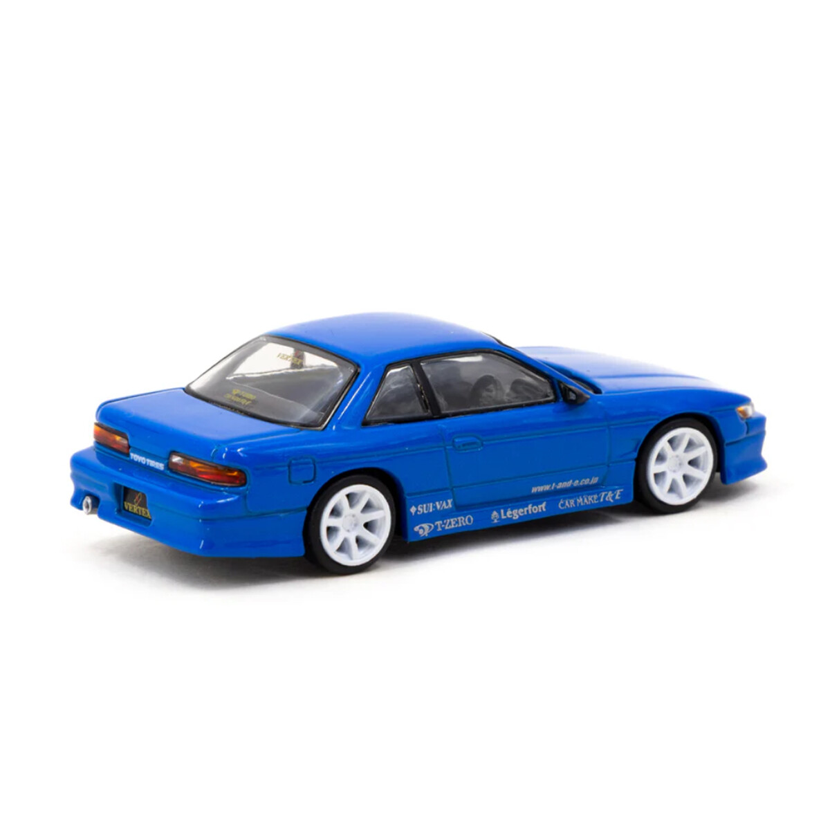 Tarmac Works 1/64 VERTEX Nissan Silvia S13 Blue Metallic TOYO TIRES - GLOBAL64 T64G-025-BL - Thumbnail