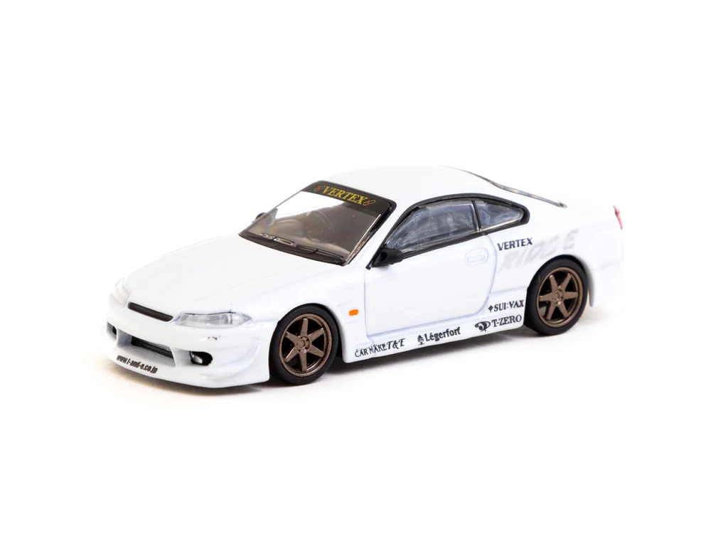 Tarmac Works 1/64 VERTEX Nissan Silvia S15 White Metallic - Lamley Special Edition - GLOBAL64 - Thumbnail