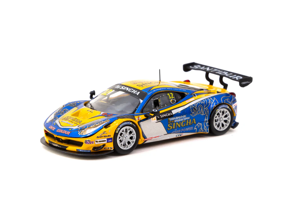 Tarmac Works X iXO Models 1/64 Ferrari 458 Italia GT3 GT Asia 2016 #12 - HOBBY64 - Thumbnail