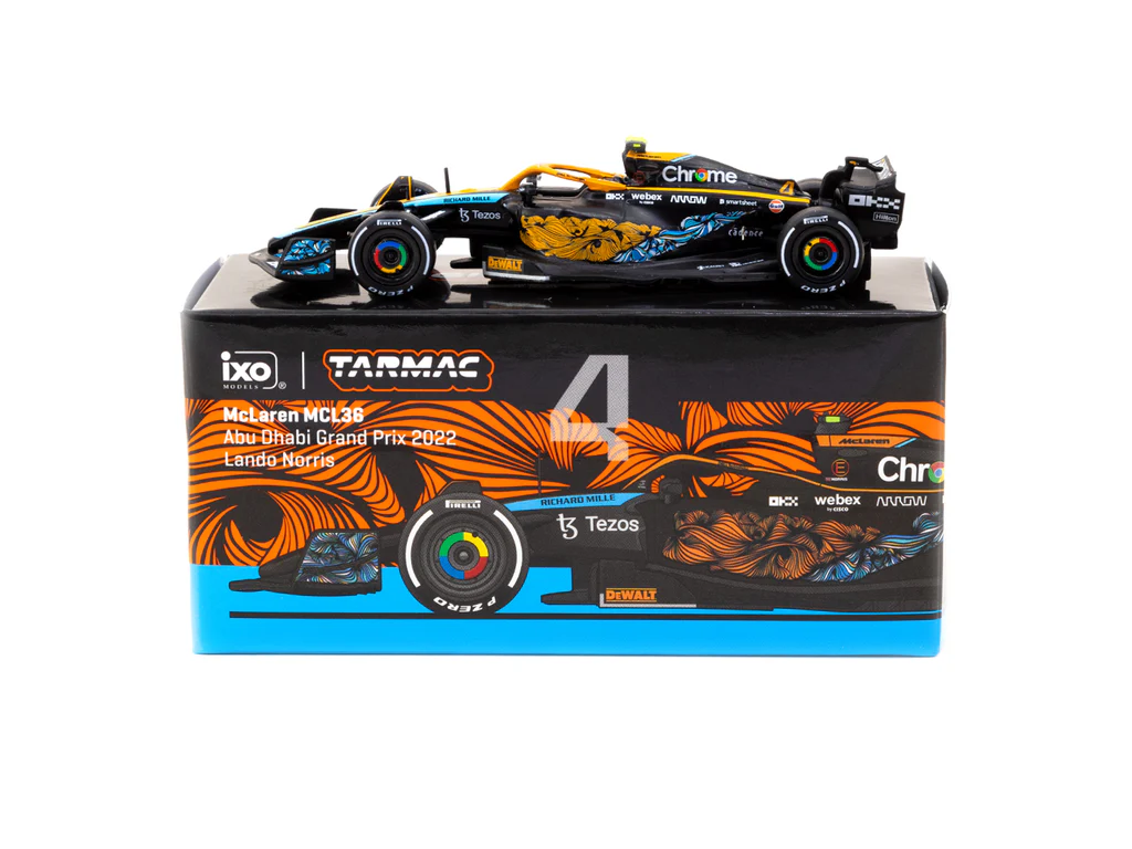 Tarmac Works X iXO Models 1/64 McLaren MCL36 Abu Dhabi Grand Prix 2022 Lando Norris #4- GLOBAL64 T64G-F041-LN3 - Thumbnail