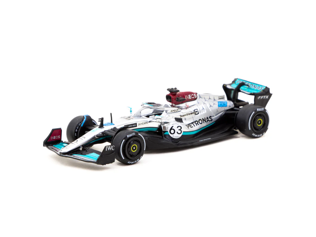 Tarmac Works X iXO Models 1/64 Mercedes-AMG F1 W13 E Performance Belgian Grand Prix 2022 George Russell #63 - GLOBAL64